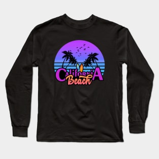 California Beach Sunset Long Sleeve T-Shirt